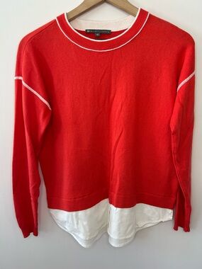 Elliot Lauren Women’s Red and White Sweater, Size XS